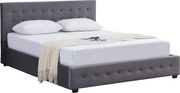 Ágy tárhellyel, 160x200, szürke, MINDY