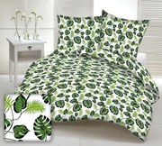 MONSTERA LEVÉL krepp ágynemű DeLuxe Ágynemű mérete: 140x200 cm, A csomag tartalma: Készletcsomagolás