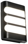 Modern fali lámpa fekete, LED-del IP44 - Gaev
