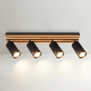 Brilagi - SELE WOOD spotlámpa 4xGU10/30W/230V fekete/fa