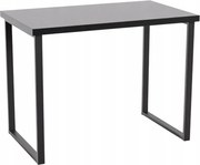 Loft íróasztal fém lábakkal, 120x60, fekete