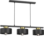 Csillár zsinóron MARTI 3xE27/15W/230V fekete/arany