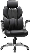 Ergonomikus forgószék, irodai szék összecsukható karokkal, fekete