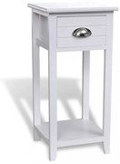 egyfiókos fehér éjjeliszekrény