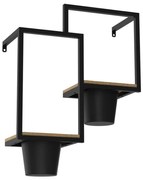 Fali virágcserép 46x36 cm fekete