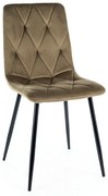 Étkezőszék DORA - oliva zöld/fekete