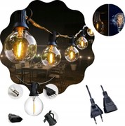 Kerti girland Led lámpák 18m 32x Led izzók G40 1W Kültéri