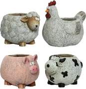Virágtartó fedél Tehén Bárány Malac virágtartó Állatok