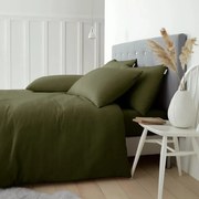 Khaki egyszemélyes flanel ágyneműhuzat 135x200 cm Brushed – Catherine Lansfield