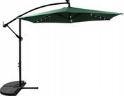 Aga Kerti napernyő 300 cm Sötétzöld Led világítással