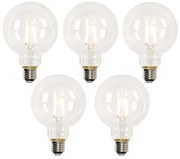 5 db-os E27-es okos LED izzó szett G95 4,5W 470lm 2700-6500K