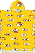 Poncsó törölköző SMILE sárga 80×145 cm