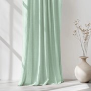 Goldea lenvászon keveréket tartalmazó drapéria - világos menta 140x145 cm