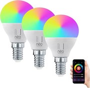 Immax NEO - KÉSZLET 3xLED RGB+CCT Dimmelhető izzó E14/6W/230V 2700-6500K Wi-Fi Tuya
