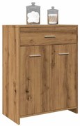 kézműves tölgy színű szerelt fa mosdószekrény 60 x 33 x 80 cm