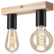 Felületre szerelhető csillár VITO OAK 2xE27/60W/230V tölgy