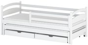 Gyerekágy 80 x 180 cm Tiana (ágyráccsal és tárolóhellyel) (fehér). Akció -10%. 1012993