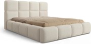 Cloud kárpitozott ágy ágyneműtartóval 180x200 cm - világos bézs Quelle 02 bouclé