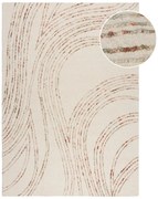 Narancssárga-krémszínű gyapjú szőnyeg 80x150 cm Abstract Swirl – Flair Rugs