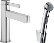 Hansgrohe Finoris, karos mosdócsaptelep 110 kézi zuhannyal Bidette és zuhanycső 160 cm, króm, HAN-76210000