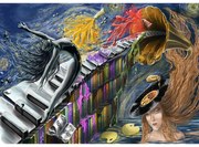 Zenei fantázia fa puzzle