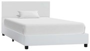 fehér műbőr ágykeret 100 x 200 cm