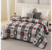 Ágytakaró CHRISTMAS SOCKS zöld Méret: 170 x 210 cm