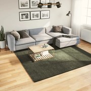 HUARTE erdőzöld rövid szálú puha és mosható szőnyeg 240x240 cm