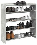 betonszürke szerelt fa cipőtartó 80x25x81 cm