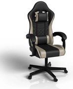 Juskys HyperSeat irodai szék - fekete/bézs