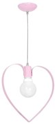 Gyermek csillár LOVE 1xE27/60W/230V halvány rózsaszín