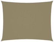 bézs téglalap alakú oxford-szövet napvitorla 3,5 x 4,5 m