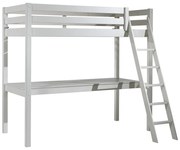 Fehér magasított borovi fenyő gyerekágy 90x200 cm PINO – Vipack