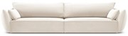 Bézs bársony kanapé 248 cm Vanda – Mazzini Sofas