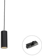 Design függőlámpa fekete 1 fázisú sínadapterrel - Iconic Tubo