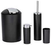 Fekete műanyag fürdőszobai kiegészítő szett Calvo – Wenko