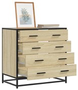 sonoma-tölgy színű szerelt fa fiókos szekrény 70x41x70 cm