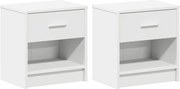 vidaXL 2 db fehér éjjeliszekrény fiókkal 39x28x41 cm