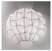 SIRU - Fali lámpa POUFF 1xE27/60W/230V króm/fehér Velencei üveg