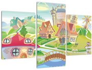 Kép - színes város (90x60 cm)