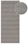 Karo fekete-fehér kültéri futószőnyeg, 80 x 200 cm - NORTHRUGS