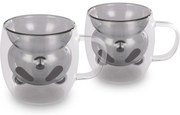 Lamart LT9126 2 részes Bear Vaso pohárkészlet, 230ml, fekete