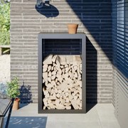 antracitszürke acél tűzifatároló 60 x 40 x 100 cm