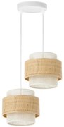 BOHO zsinóros csillár 2xE27/60W/230V juta/krémszínű