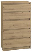 M5 fiókos szekrény, tölgy