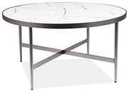 Elysia I dohányzóasztal, fehér / ezüst