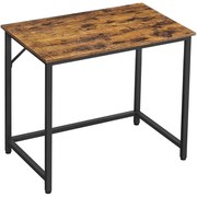 Keskeny irodai asztal, íróasztal, rusztikus barna-fekete 80x50 cm