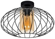 Felületre szerelhető csillár CORRINI 1xE27/60W/230V átm. 34 cm fekete/bézs