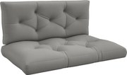 Outsunny 2 részes raklappárna szett — ülőpárna 120 x 80 x 10 cm + támla 120 x 40 x 10 cm, UV-védelem, vízlepergető | Aosom