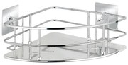 WENKO 23856800-Polc TURBO-LOC QUADRO ED. 27,5x19,3 cm rozsdamentes acél/fényes króm